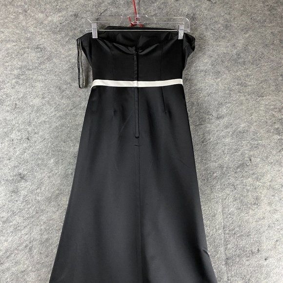 Alfred Angelo Ballgown Dress Size 10 Women's Black Sleeveless 100% Polyester - Picture 7 of 8